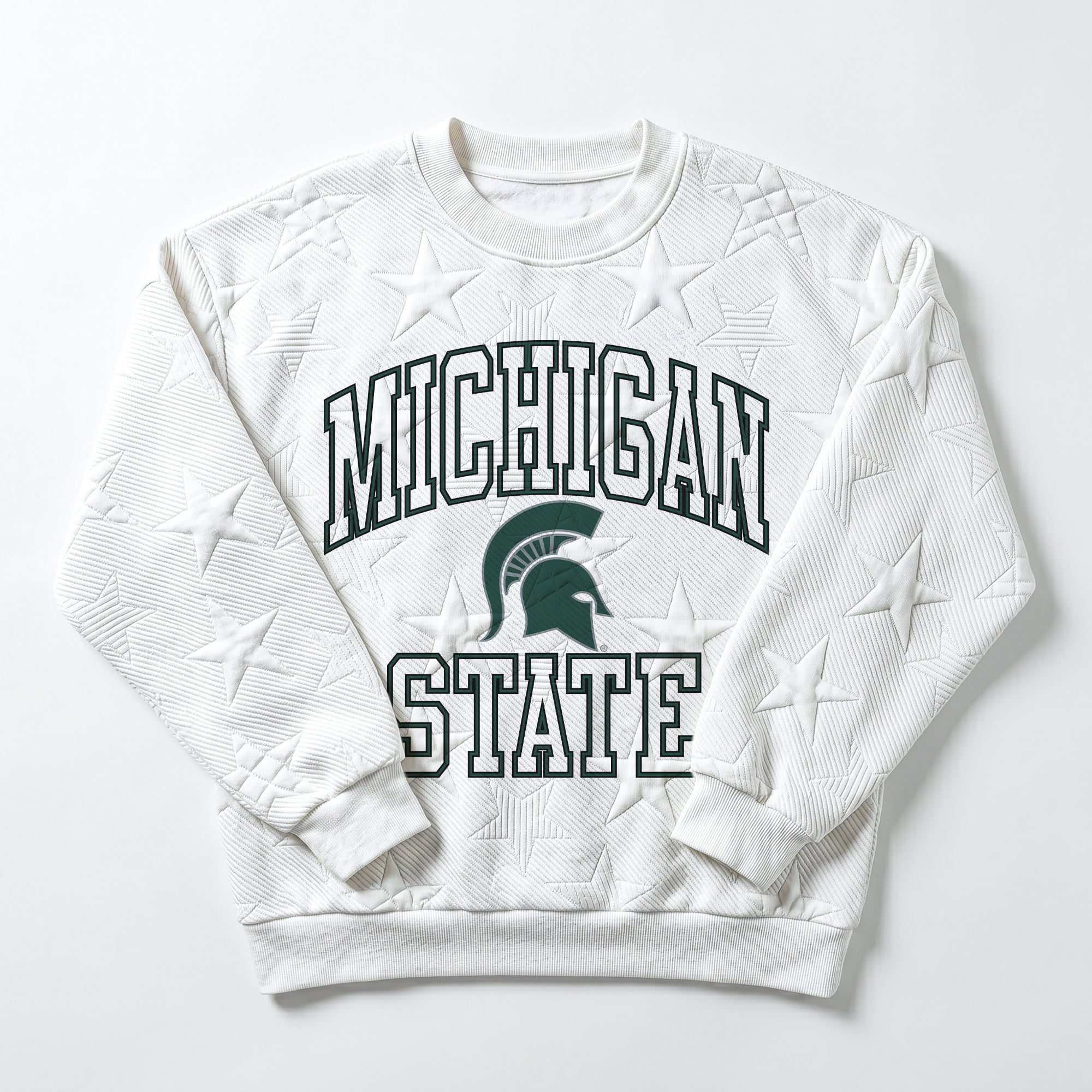 MICHIGAN STATE SPARTANS BIG PLAY ENERGY KIDS EMBOSSED STAR CREWNECK