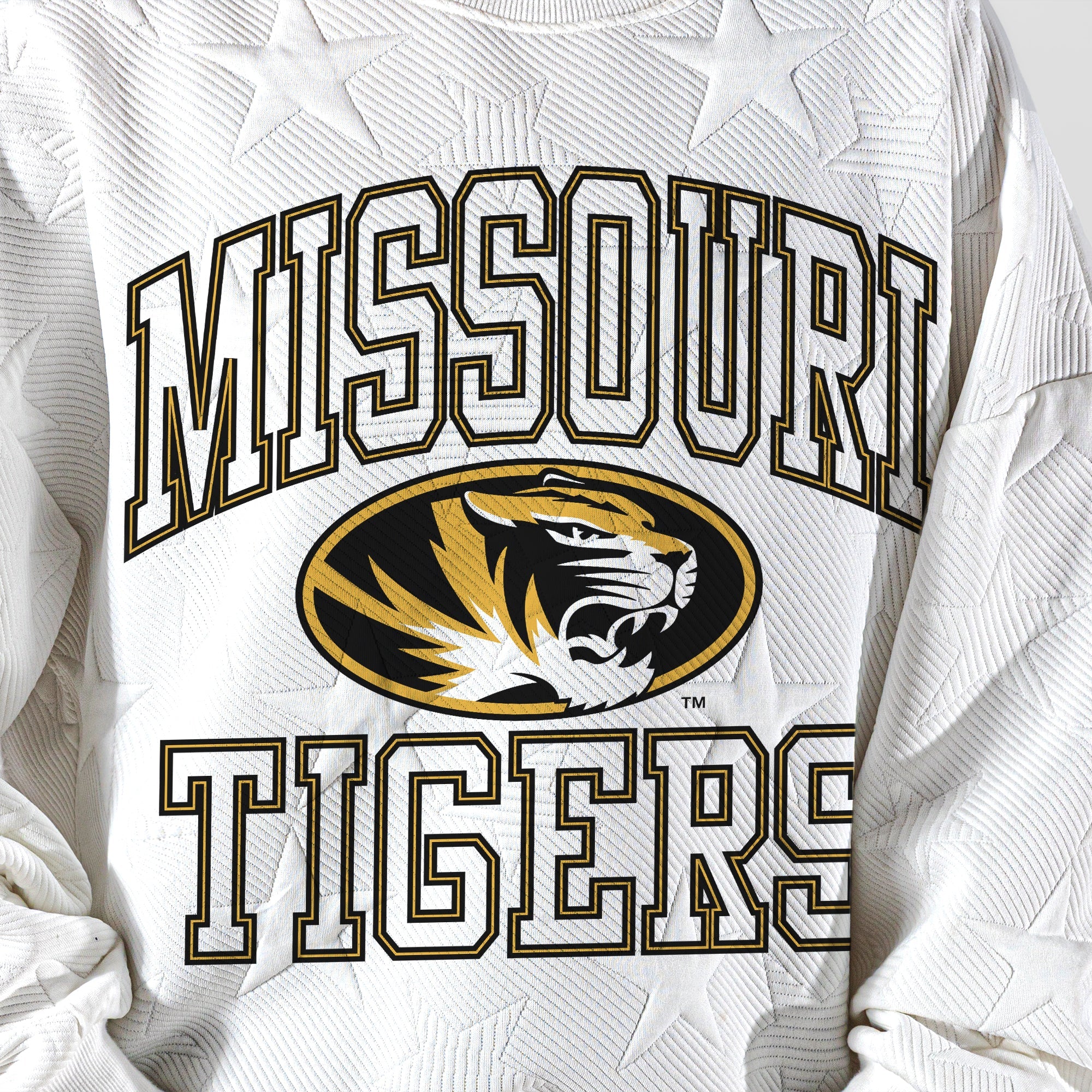 MISSOURI TIGERS BIG PLAY ENERGY KIDS EMBOSSED STAR CREWNECK