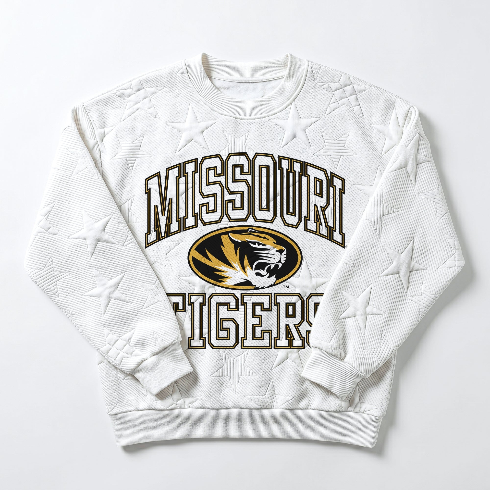 MISSOURI TIGERS BIG PLAY ENERGY KIDS EMBOSSED STAR CREWNECK