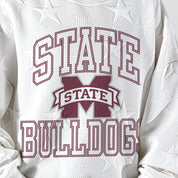 MISSISSIPPI STATE BULLDOGS BIG PLAY ENERGY KIDS EMBOSSED STAR CREWNECK