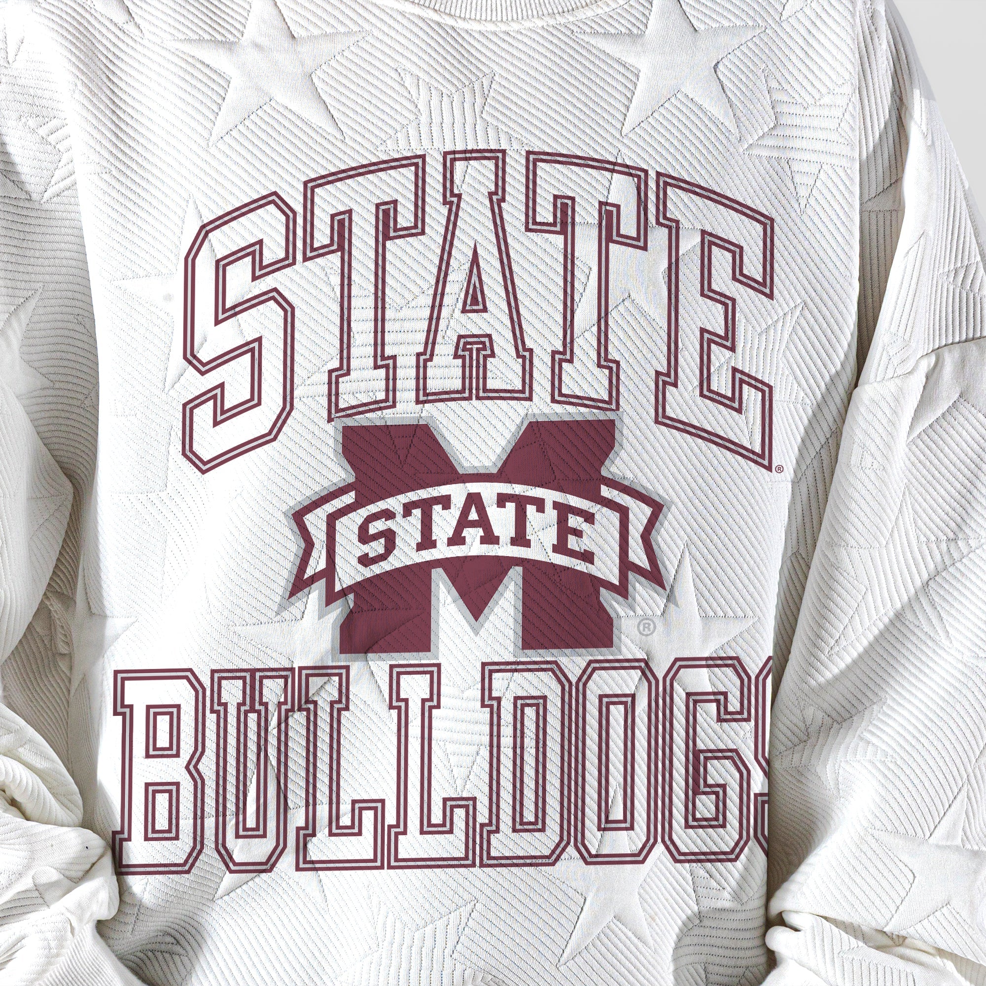 MISSISSIPPI STATE BULLDOGS BIG PLAY ENERGY KIDS EMBOSSED STAR CREWNECK