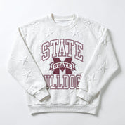 MISSISSIPPI STATE BULLDOGS BIG PLAY ENERGY KIDS EMBOSSED STAR CREWNECK