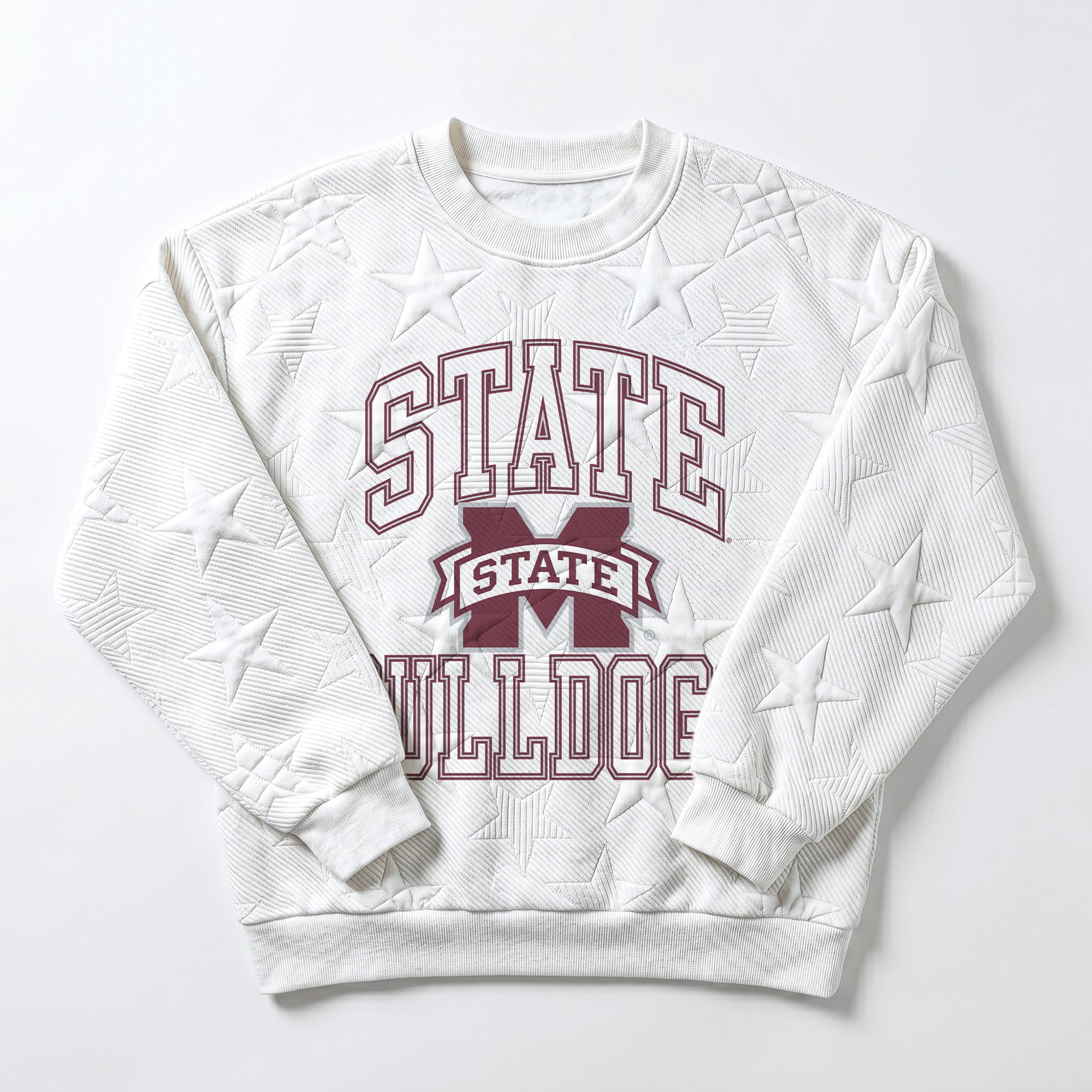 MISSISSIPPI STATE BULLDOGS BIG PLAY ENERGY KIDS EMBOSSED STAR CREWNECK