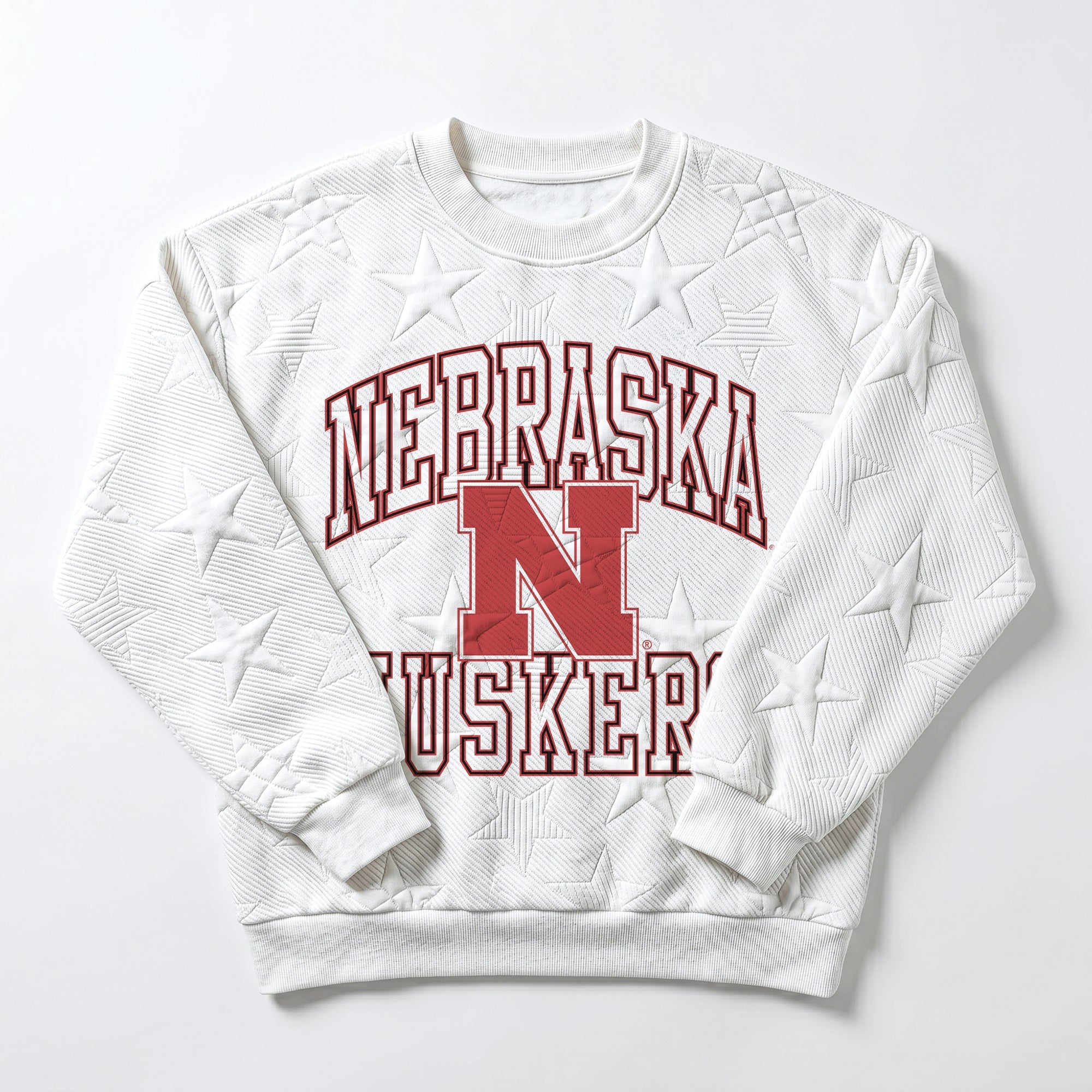 NEBRASKA CORNHUSKERS BIG PLAY ENERGY KIDS EMBOSSED STAR CREWNECK