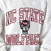NORTH CAROLINA STATE WOLFPACK BIG PLAY ENERGY KIDS EMBOSSED STAR CREWNECK
