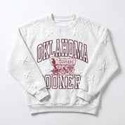 OKLAHOMA SOONERS BIG PLAY ENERGY KIDS EMBOSSED STAR CREWNECK