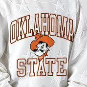 OKLAHOMA STATE COWBOYS BIG PLAY ENERGY KIDS EMBOSSED STAR CREWNECK
