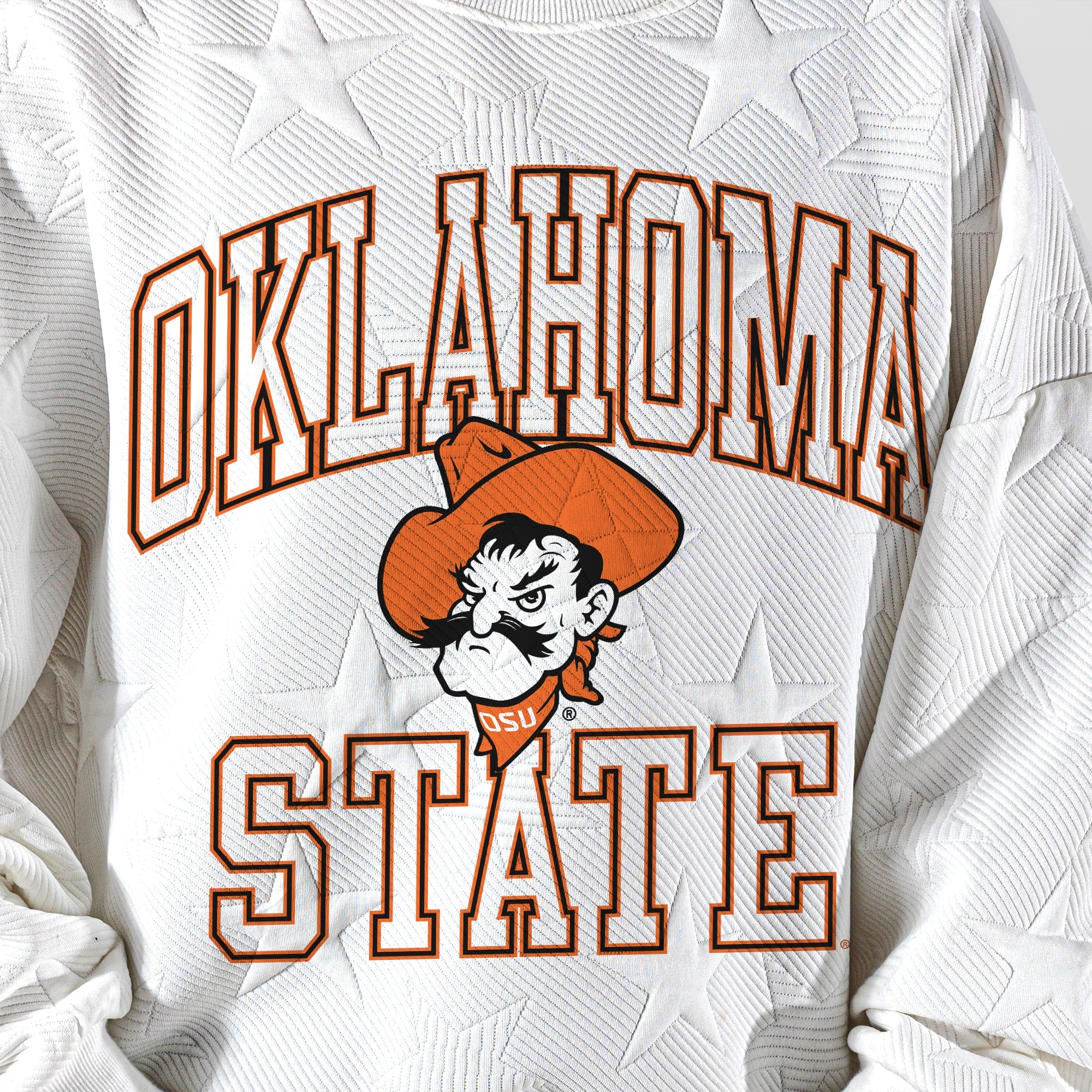 OKLAHOMA STATE COWBOYS BIG PLAY ENERGY KIDS EMBOSSED STAR CREWNECK
