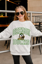 OREGON DUCKS BIG PLAY ENERGY KIDS EMBOSSED STAR CREWNECK