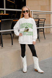 OREGON DUCKS BIG PLAY ENERGY KIDS EMBOSSED STAR CREWNECK