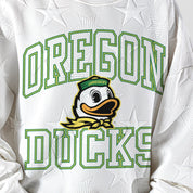 OREGON DUCKS BIG PLAY ENERGY KIDS EMBOSSED STAR CREWNECK