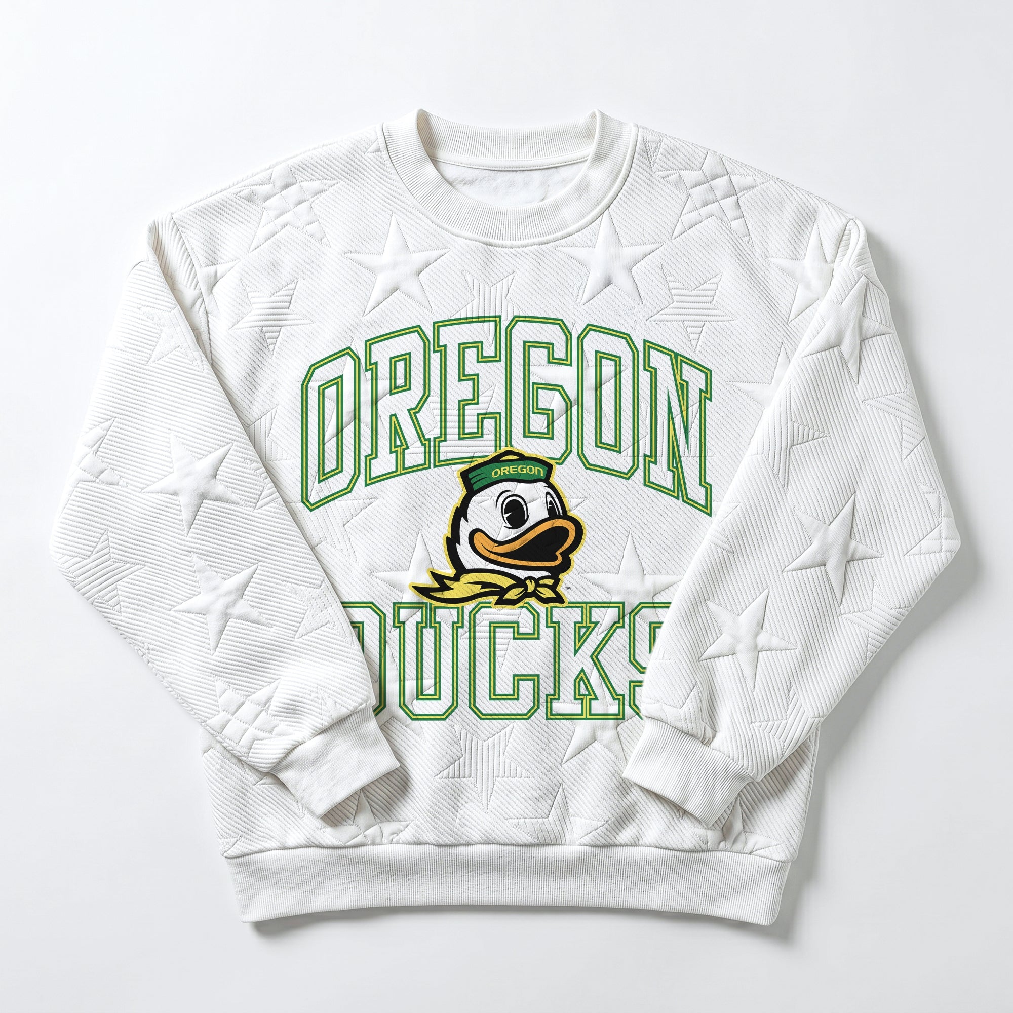 OREGON DUCKS BIG PLAY ENERGY KIDS EMBOSSED STAR CREWNECK