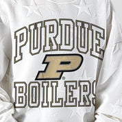 PURDUE BOILERMAKERS BIG PLAY ENERGY KIDS EMBOSSED STAR CREWNECK