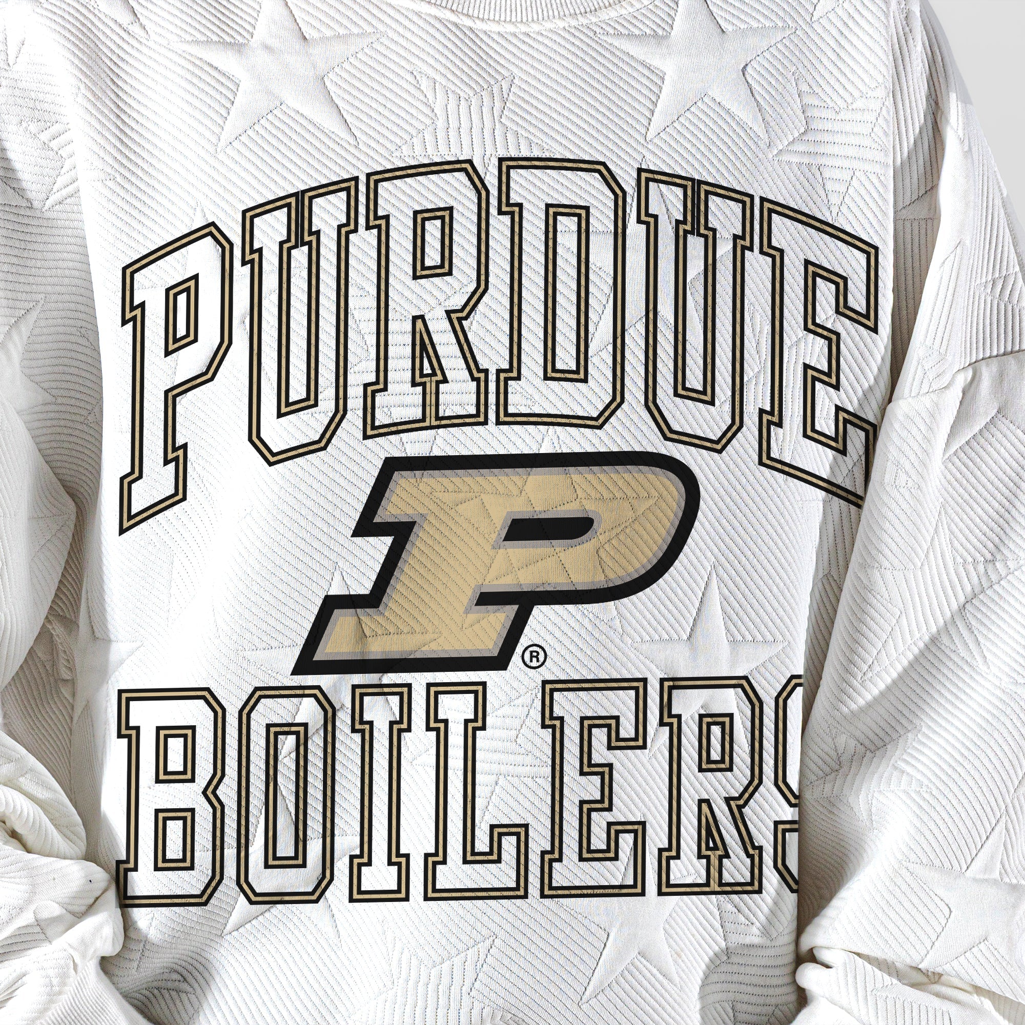 PURDUE BOILERMAKERS BIG PLAY ENERGY KIDS EMBOSSED STAR CREWNECK