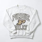 PURDUE BOILERMAKERS BIG PLAY ENERGY KIDS EMBOSSED STAR CREWNECK
