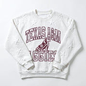 TEXAS A&M AGGIES BIG PLAY ENERGY KIDS EMBOSSED STAR CREWNECK