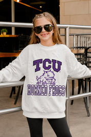 TCU HORNED FROGS BIG PLAY ENERGY KIDS EMBOSSED STAR CREWNECK