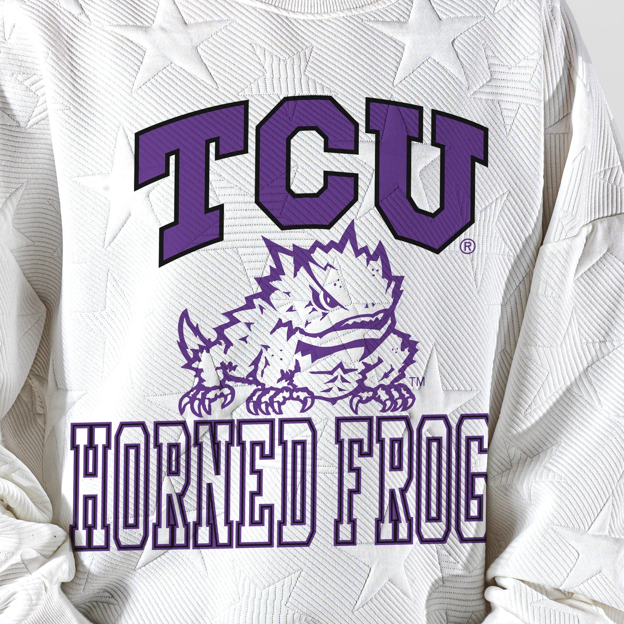 TCU HORNED FROGS BIG PLAY ENERGY KIDS EMBOSSED STAR CREWNECK