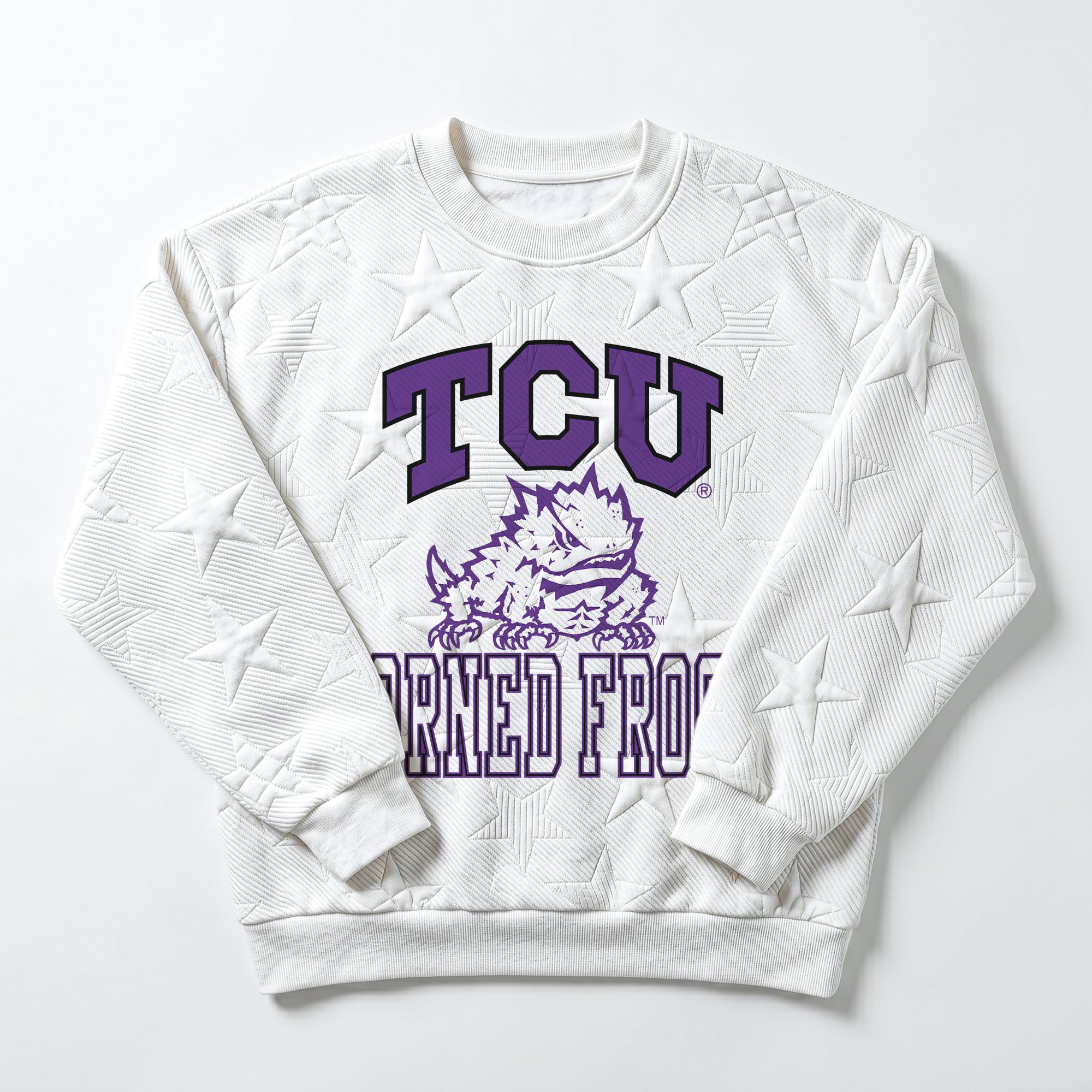 TCU HORNED FROGS BIG PLAY ENERGY KIDS EMBOSSED STAR CREWNECK