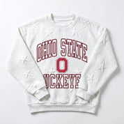 OHIO STATE BUCKEYES BIG PLAY ENERGY KIDS EMBOSSED STAR CREWNECK