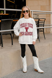 TEXAS TECH RED RAIDERS BIG PLAY ENERGY KIDS EMBOSSED STAR CREWNECK