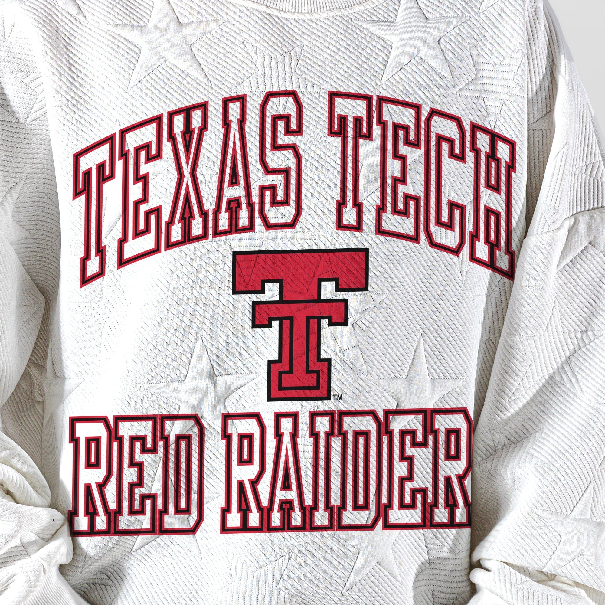 TEXAS TECH RED RAIDERS BIG PLAY ENERGY KIDS EMBOSSED STAR CREWNECK
