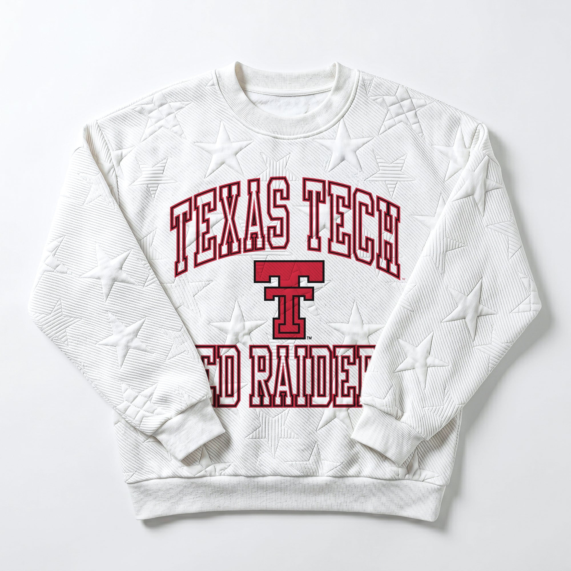 TEXAS TECH RED RAIDERS BIG PLAY ENERGY KIDS EMBOSSED STAR CREWNECK
