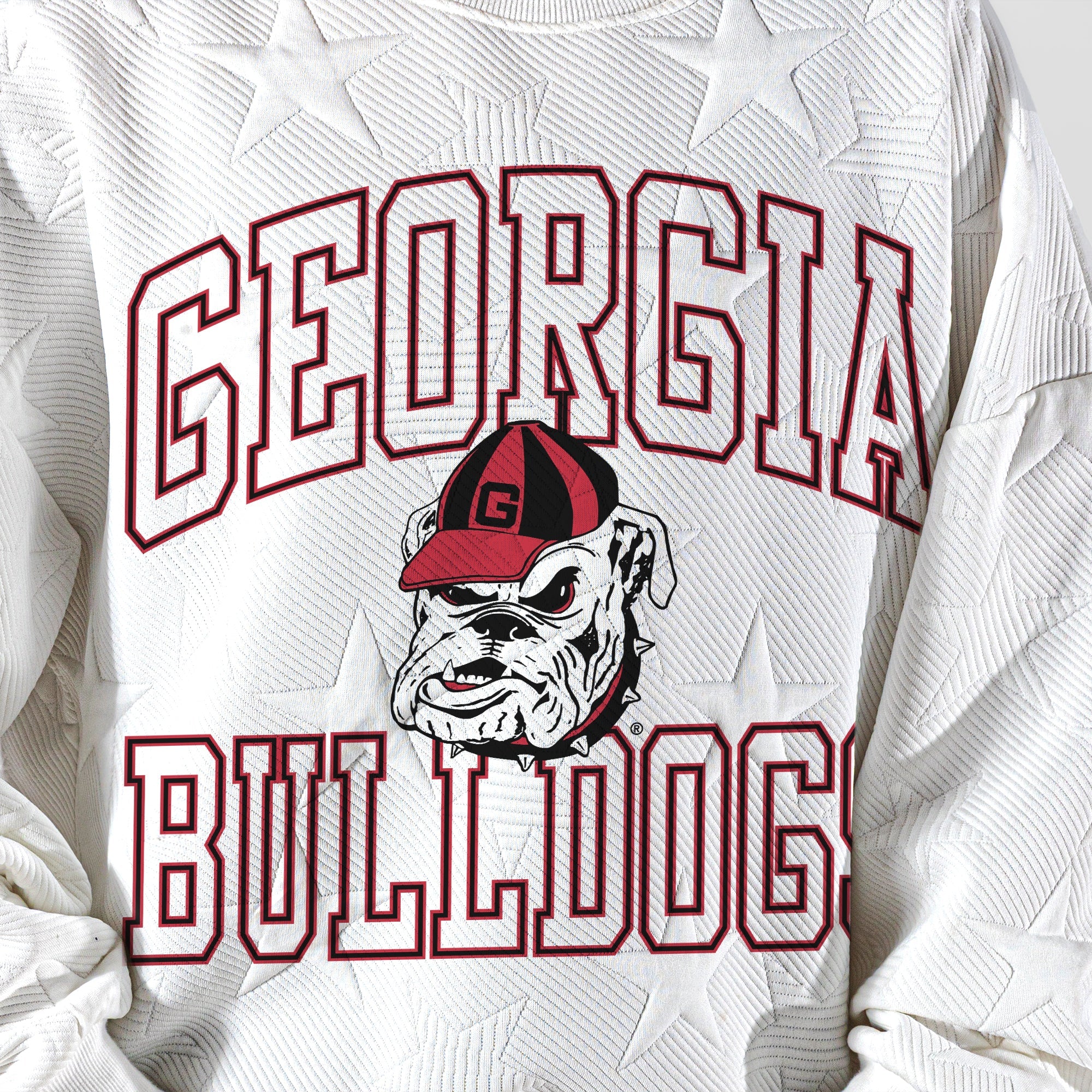 GEORGIA BULLDOGS BIG PLAY ENERGY KIDS EMBOSSED STAR CREWNECK