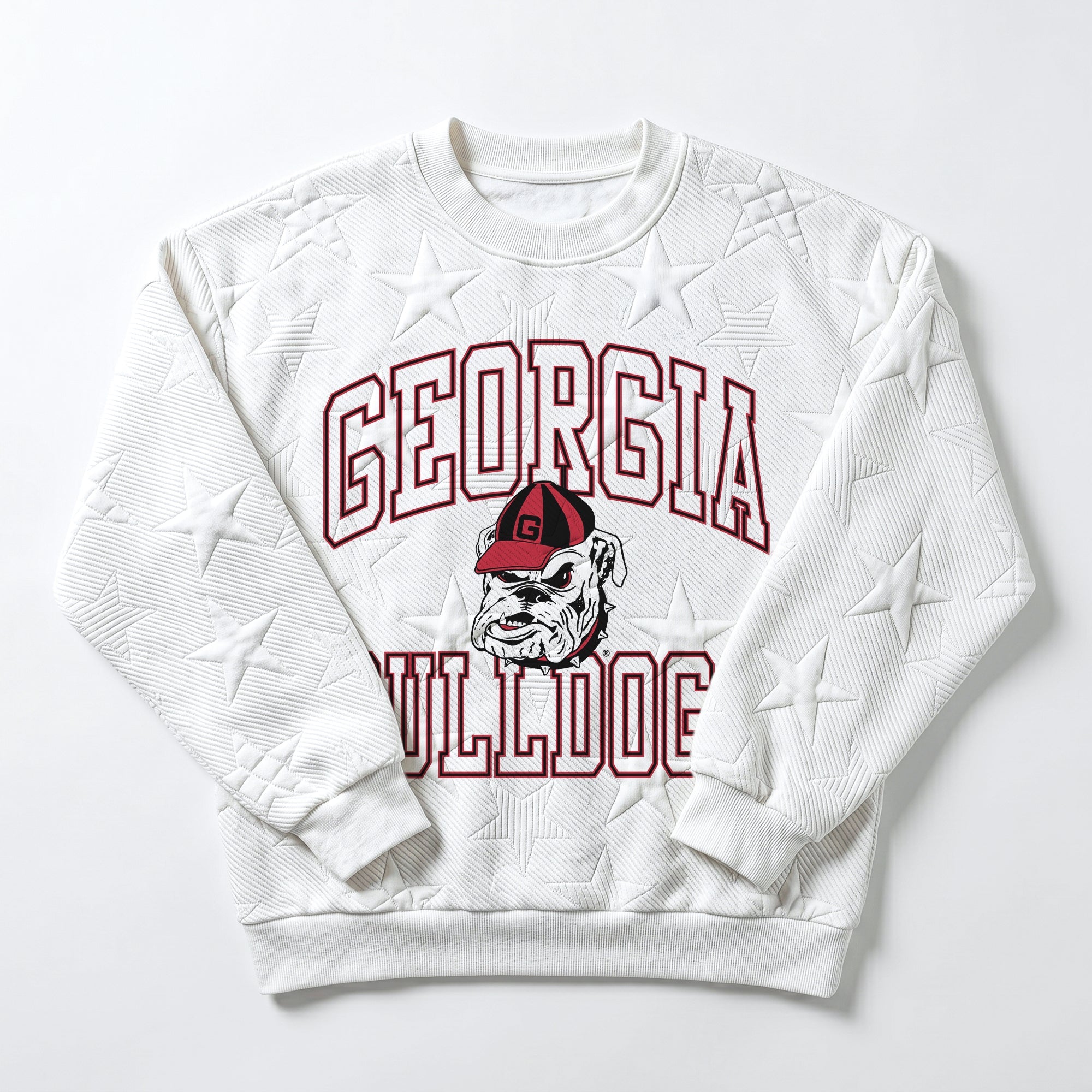 GEORGIA BULLDOGS BIG PLAY ENERGY KIDS EMBOSSED STAR CREWNECK