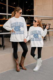 NORTH CAROLINA TAR HEELS BIG PLAY ENERGY KIDS EMBOSSED STAR CREWNECK