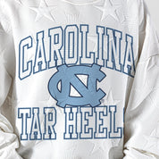 NORTH CAROLINA TAR HEELS BIG PLAY ENERGY KIDS EMBOSSED STAR CREWNECK