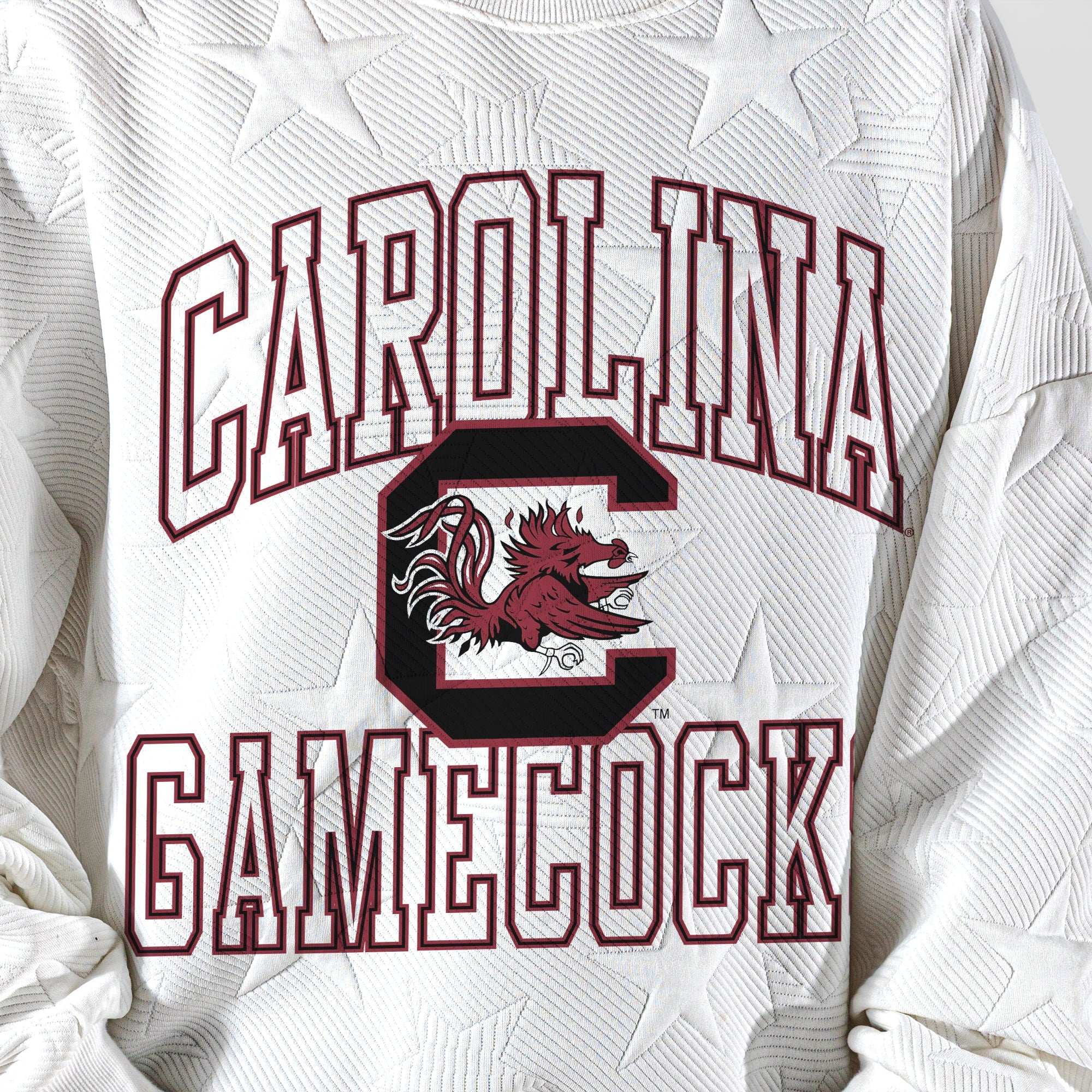 SOUTH CAROLINA GAMECOCKS BIG PLAY ENERGY KIDS EMBOSSED STAR CREWNECK