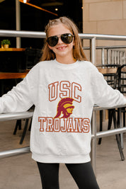 USC TROJANS BIG PLAY ENERGY KIDS EMBOSSED STAR CREWNECK