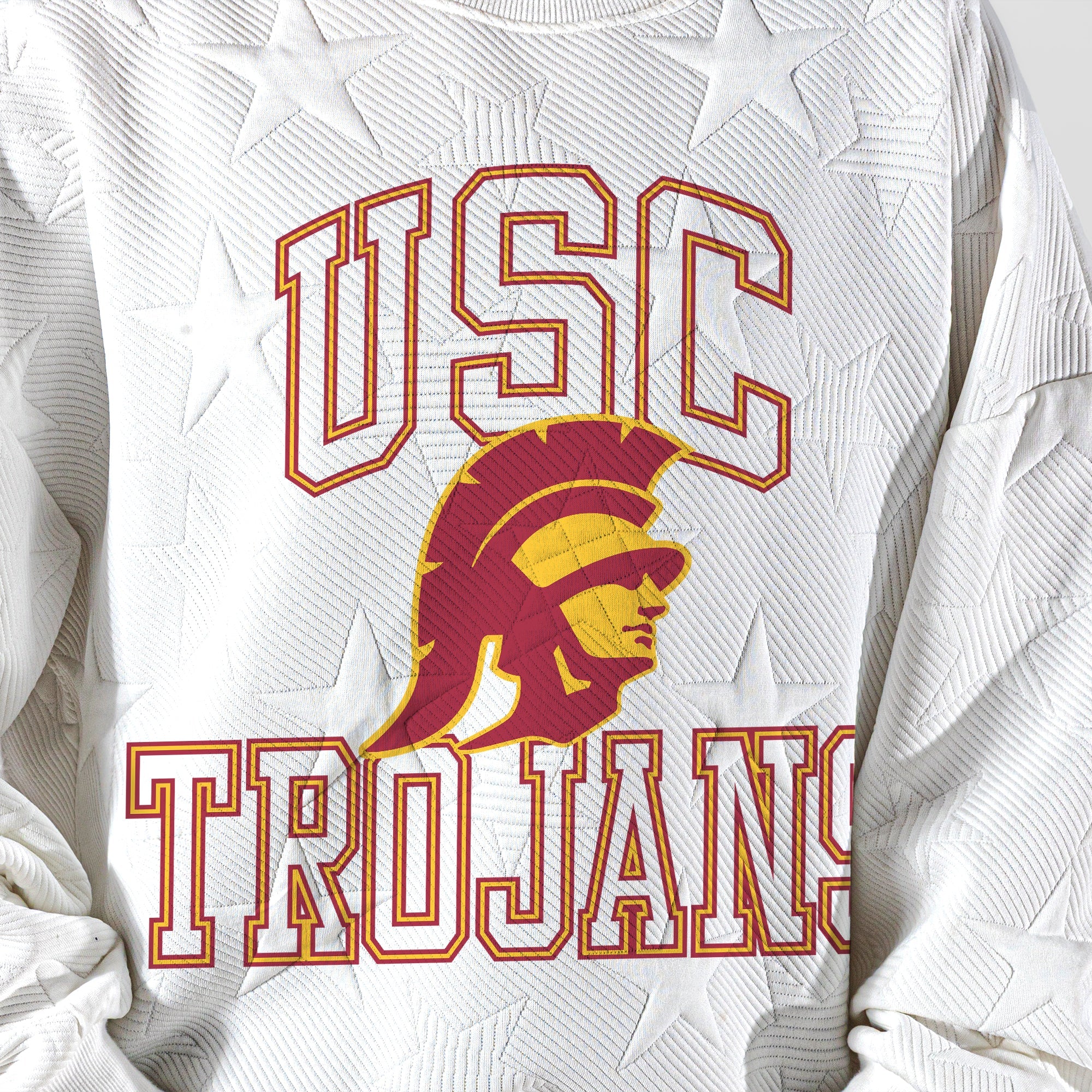 USC TROJANS BIG PLAY ENERGY KIDS EMBOSSED STAR CREWNECK