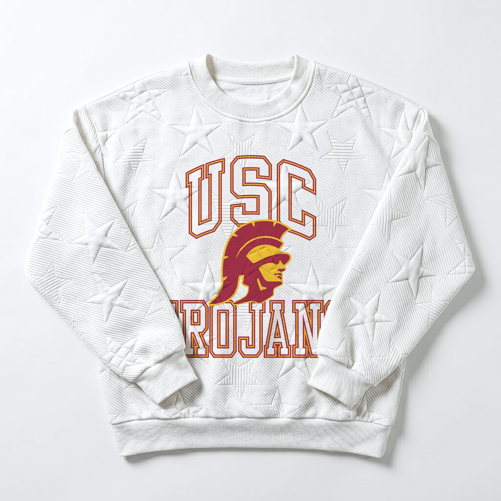 USC TROJANS BIG PLAY ENERGY KIDS EMBOSSED STAR CREWNECK