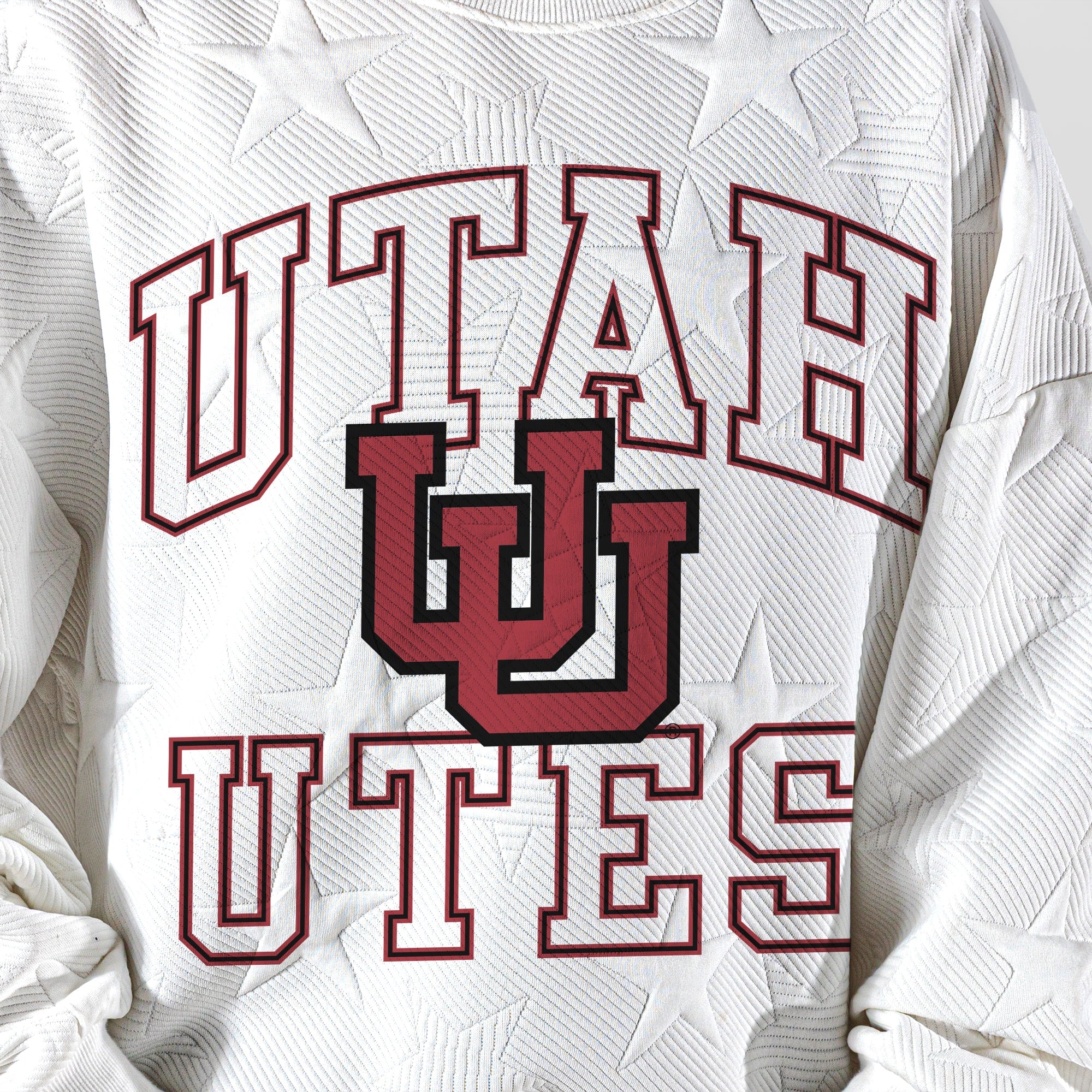UTAH UTES BIG PLAY ENERGY KIDS EMBOSSED STAR CREWNECK