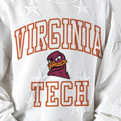 VIRGINIA TECH HOKIES BIG PLAY ENERGY KIDS EMBOSSED STAR CREWNECK