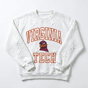 VIRGINIA TECH HOKIES BIG PLAY ENERGY KIDS EMBOSSED STAR CREWNECK