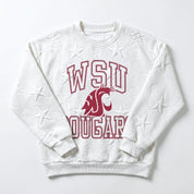 WASHINGTON STATE COUGARS BIG PLAY ENERGY KIDS EMBOSSED STAR CREWNECK