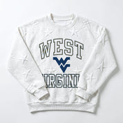 WEST VIRGINIA MOUNTAINEERS BIG PLAY ENERGY KIDS EMBOSSED STAR CREWNECK