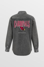 ARIZONA CARDINALS END ZONE ENERGY MICRO-RHINESTONE OVERSHIRT BY RANDI MAHOMES