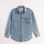 ARIZONA STATE SUN DEVILS STYLE'S THE LIMIT MICRO-RHINESTONE DENIM OVERSHIRT