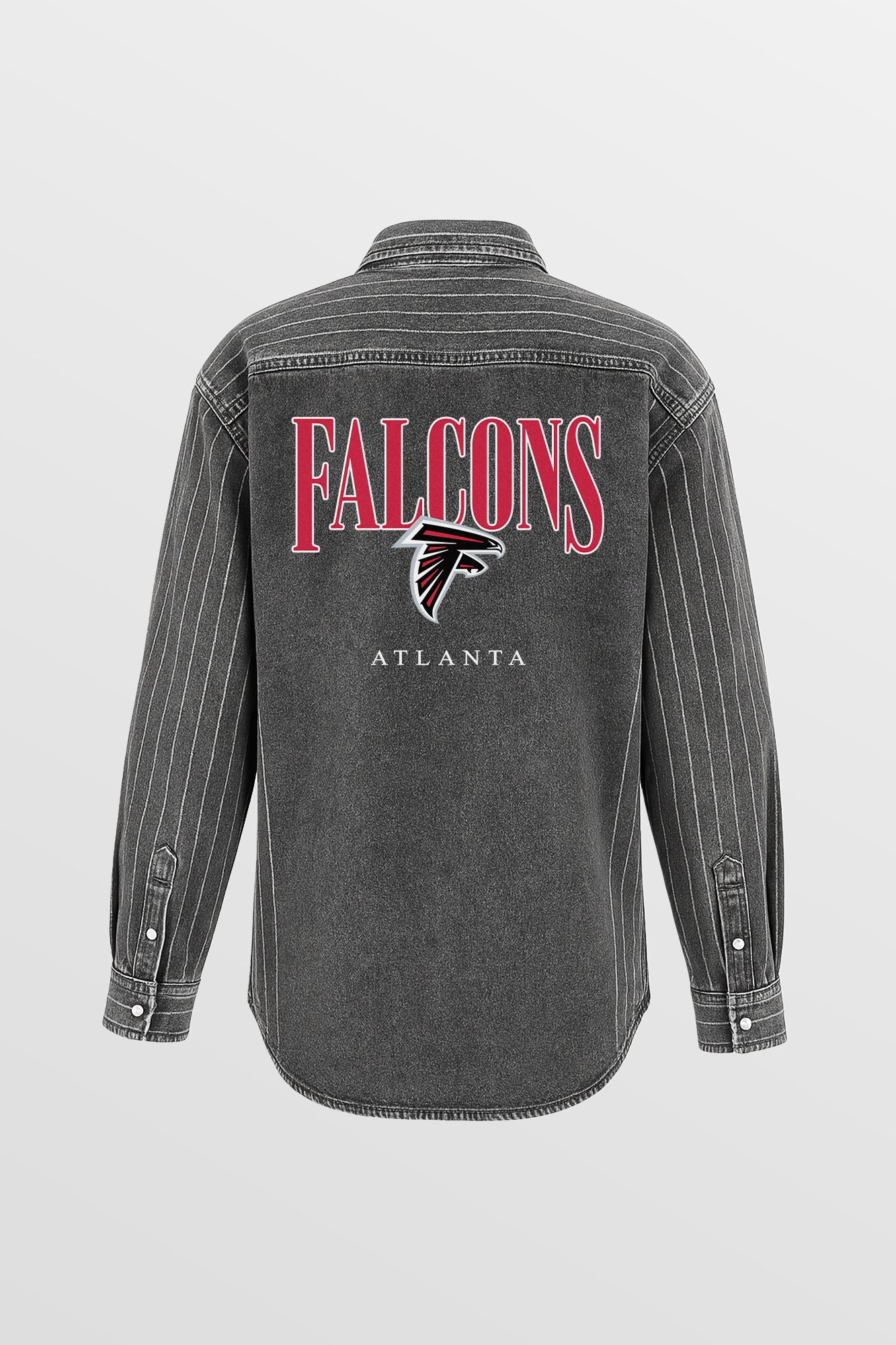 ATLANTA FALCONS END ZONE ENERGY MICRO-RHINESTONE OVERSHIRT BY RANDI MAHOMES