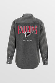 ATLANTA FALCONS END ZONE ENERGY MICRO-RHINESTONE OVERSHIRT BY RANDI MAHOMES