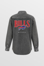 BUFFALO BILLS END ZONE ENERGY MICRO-RHINESTONE OVERSHIRT BY RANDI MAHOMES