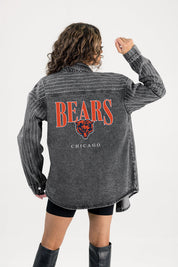 CHICAGO BEARS END ZONE ENERGY MICRO-RHINESTONE OVERSHIRT BY RANDI MAHOMES