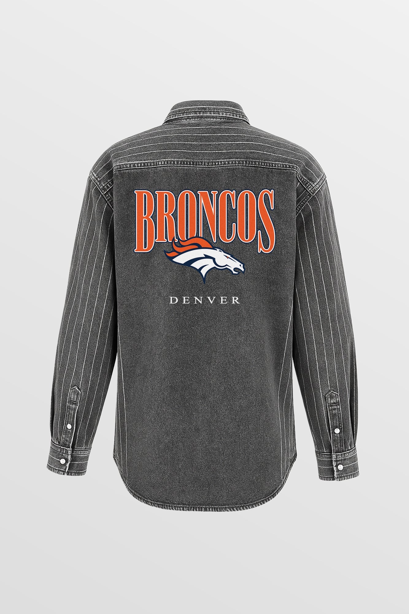 DENVER BRONCOS END ZONE ENERGY MICRO-RHINESTONE OVERSHIRT BY RANDI MAHOMES