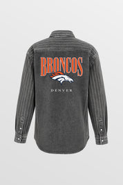DENVER BRONCOS END ZONE ENERGY MICRO-RHINESTONE OVERSHIRT BY RANDI MAHOMES