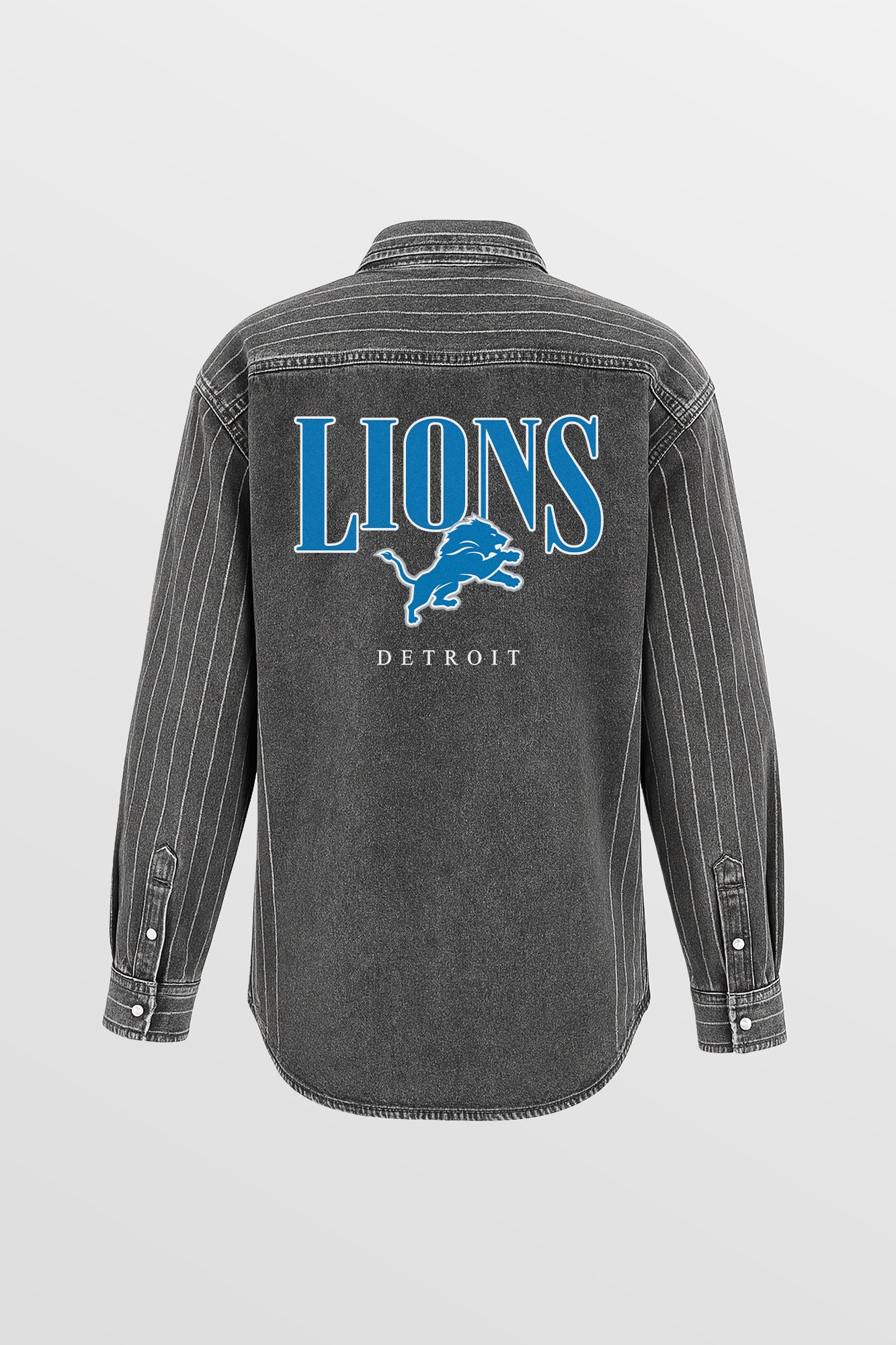 DETROIT LIONS END ZONE ENERGY MICRO-RHINESTONE OVERSHIRT BY RANDI MAHOMES
