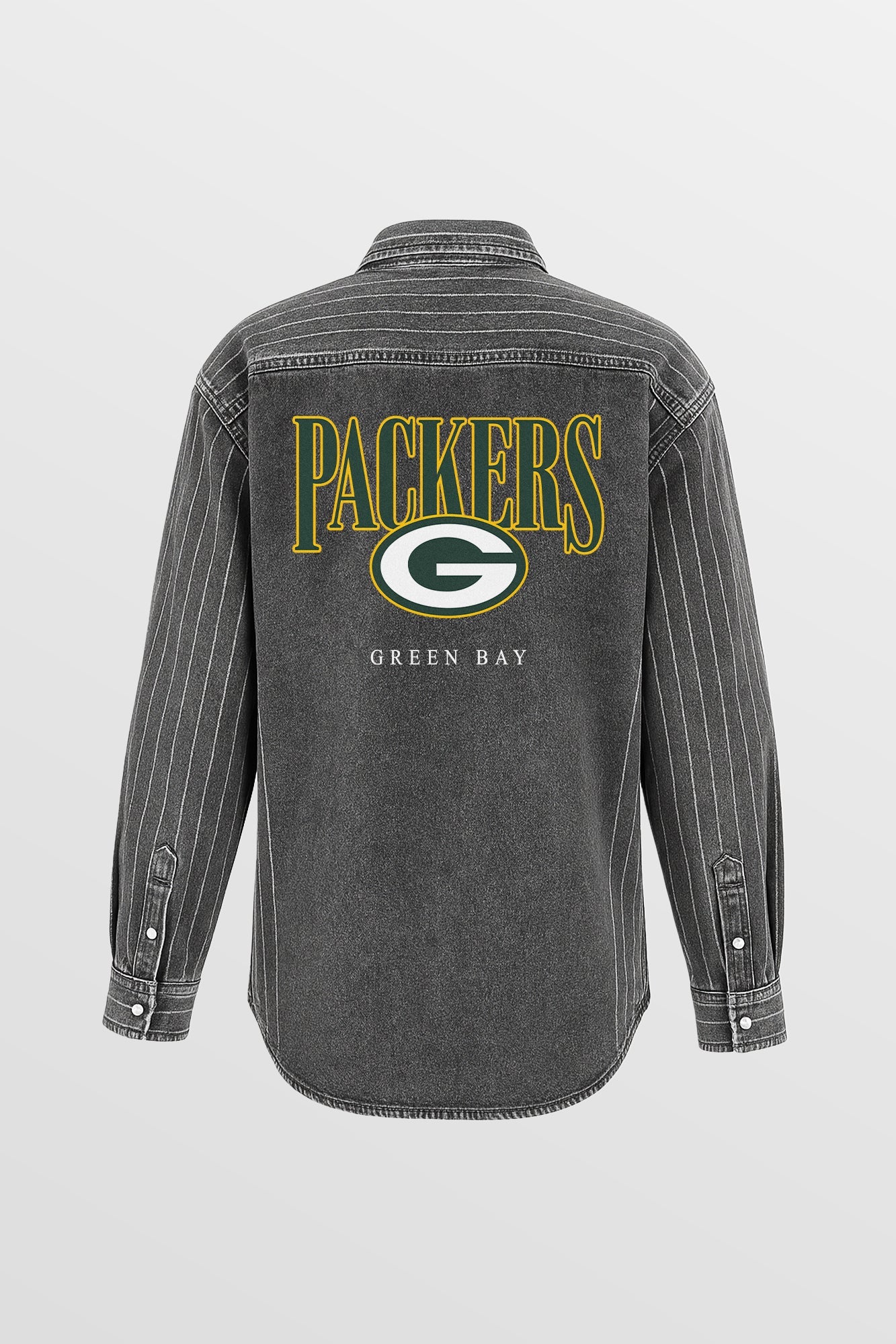 GREEN BAY PACKERS END ZONE ENERGY MICRO-RHINESTONE OVERSHIRT BY RANDI MAHOMES